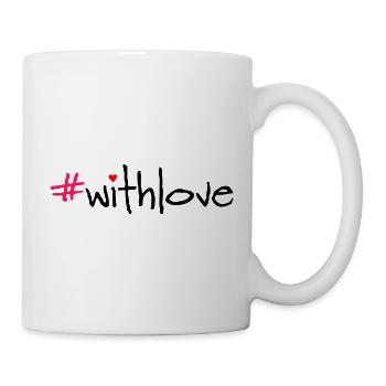 Hashtag Herz Liebe Spruch Shirt - Tasse - Weiß - Rechts