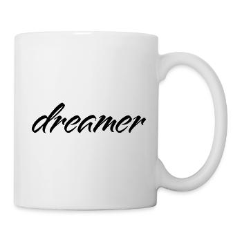 Dreamer Minimalist Saying T-Shirt - Mug - white - Right