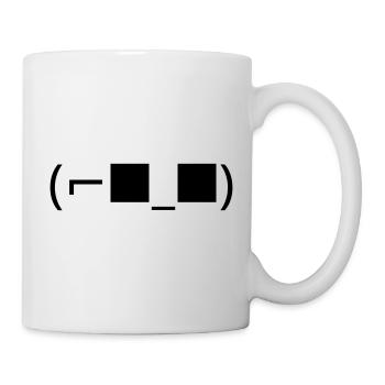 Sonnenbrillen Emoticon (⌐■_■) Deal with it - Tasse - Weiß - Rechts