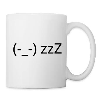 Émotique (-_-) zzZ de sommeil Kaomoji fatigué - Mug blanc - blanc - Droite