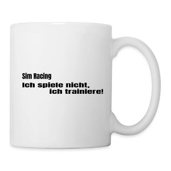 Ich spiele nicht ich trainiere - Tasse - Weiß - Rechts