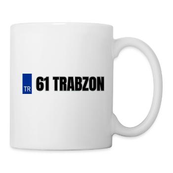 61 Trabzon Kennzeichen | Türkisches Kennzeichen - Tasse - Weiß - Rechts