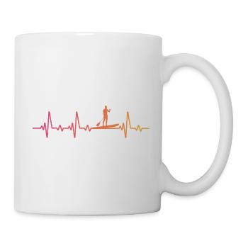 Sunset Heartbeat Stand-up-Paddle - Tasse - Weiß - Rechts