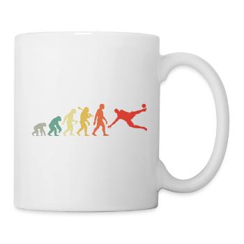 Retro Fußballer Evolution Fußballsport für Männer - Tasse - Weiß - Rechts