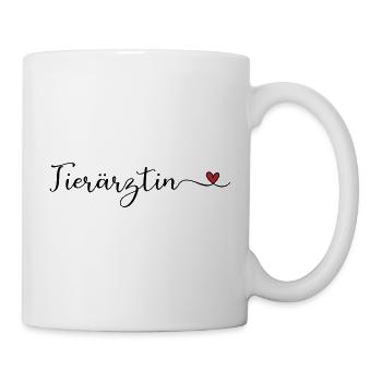 Tierärztin Design mit Herz - Tasse - Weiß - Rechts