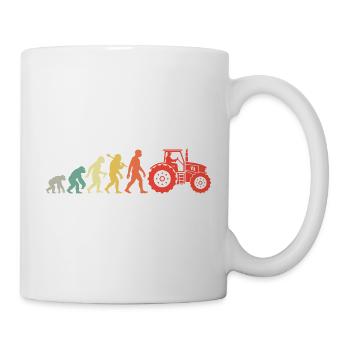 Tractor Tractor Evolution Farmer Farmer Retro - Mug - white - Right
