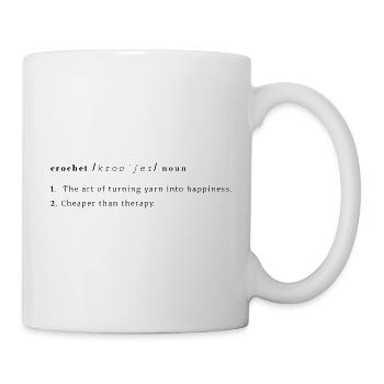 Crochet Definition – Turning Yarn Into Happiness - Mug - white - Right