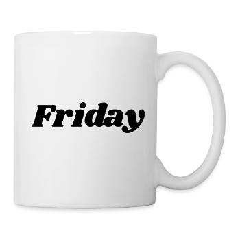 Friday – Black lettering - Mug - white - Right
