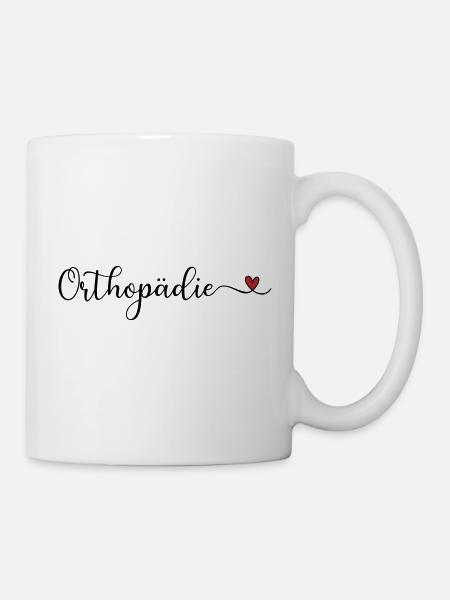 Orthopädie mit Herz - Tasse - Weiß