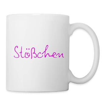 STÖßCHEN, PARTY, GESELLIGKEIT, DAYDRINKING 🥂PINK - Tasse - Weiß - Rechts