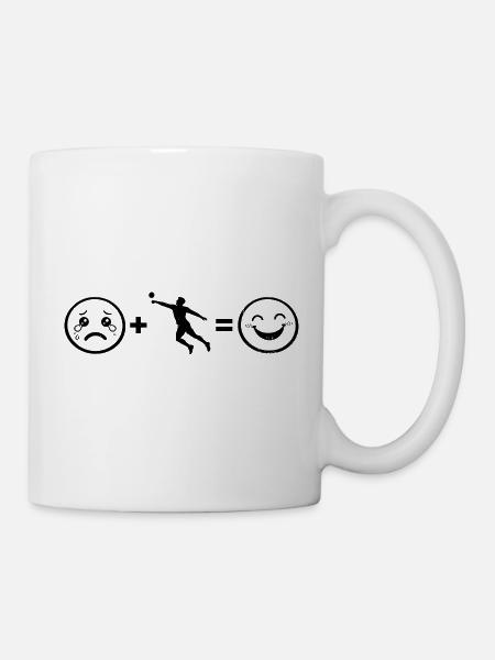 Geschenkidee für einen Faustball-Fan mit Faustball - Tasse - Weiß