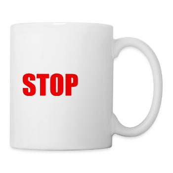 Stop ai - Tasse - Weiß - Rechts