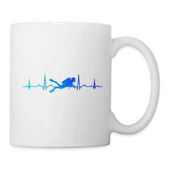 Geschenkidee für einen Freediver mit Gerätetauchen - Tasse - Weiß - Rechts