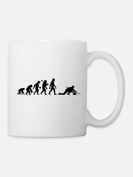 Curling Evolution Für Curler Curlingspieler - Tasse - Weiß