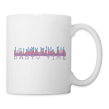 Neon Equalizer Party Time - Tasse - Weiß - Rechts