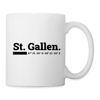 St Gallen Koordinaten - Tasse - Weiß - Rechts