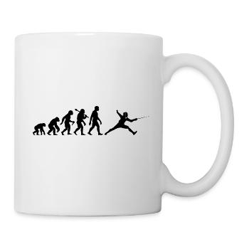 Fechten Evolution für Fechter Fechtsport - Tasse - Weiß - Rechts