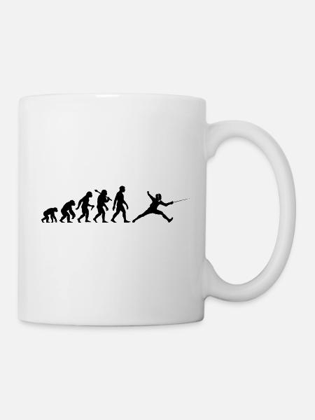 Fechten Evolution für Fechter Fechtsport - Tasse - Weiß