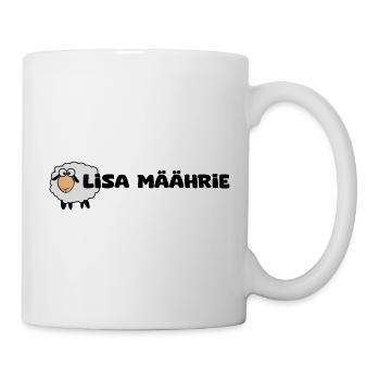 Lisa Marie - Schriftzug Lisa Mäährie mit Schaf - Tasse - Weiß - Rechts