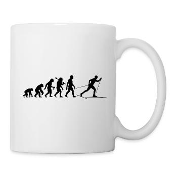 Langlauf Evolution Skilanglauf Für Ski Langläufer - Tasse - Weiß - Rechts