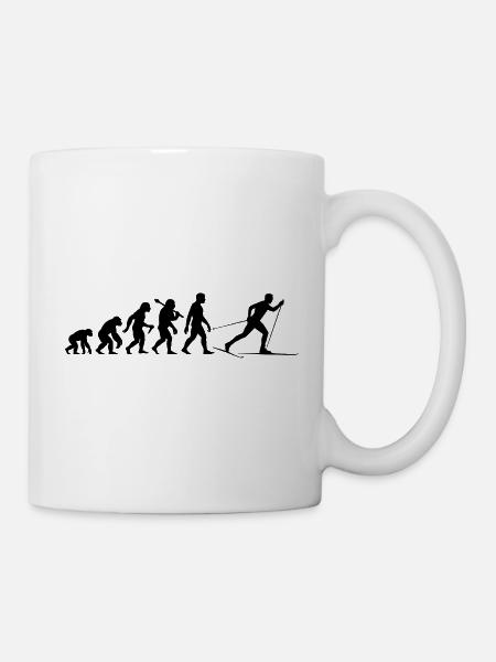 Langlauf Evolution Skilanglauf Für Ski Langläufer - Tasse - Weiß