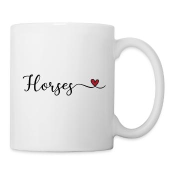 Pferde mit Herz - Tasse - Weiß - Rechts