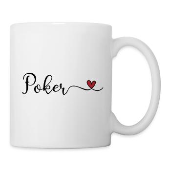 Poker Herz - Tasse - Weiß - Rechts
