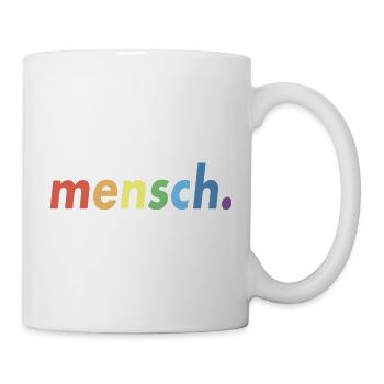 LGBT Menschen Mensch Regenbogen - Tasse - Weiß - Rechts