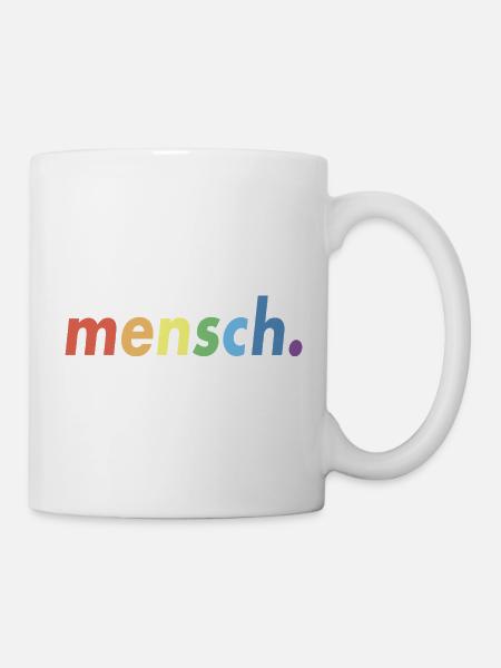 LGBT Menschen Mensch Regenbogen - Tasse - Weiß