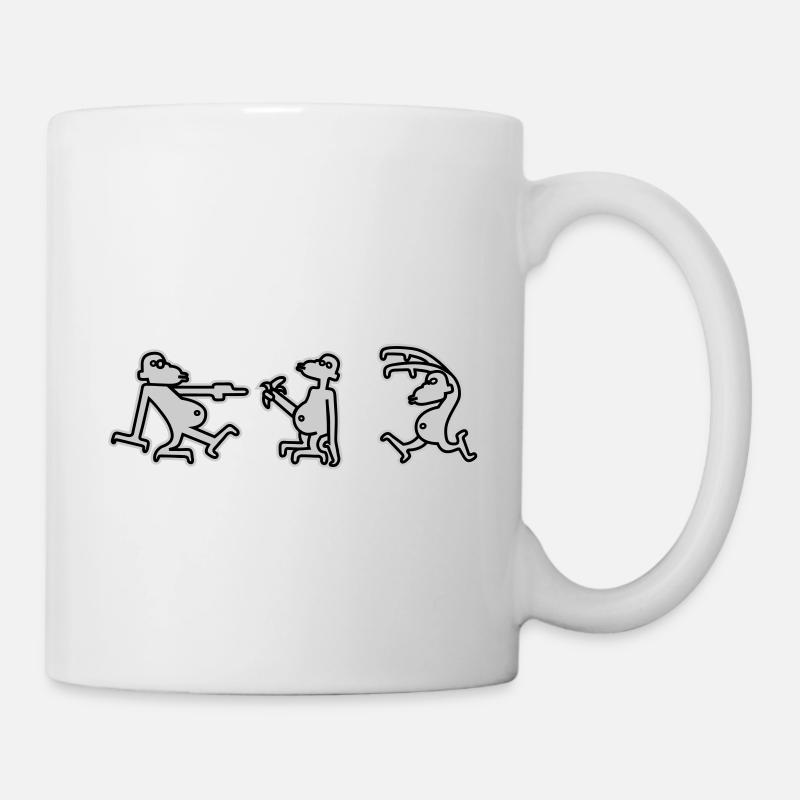 Lustige Affen - Tasse - Weiß