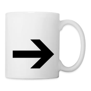 Pfeil nach rechts - Tasse - Weiß - Rechts