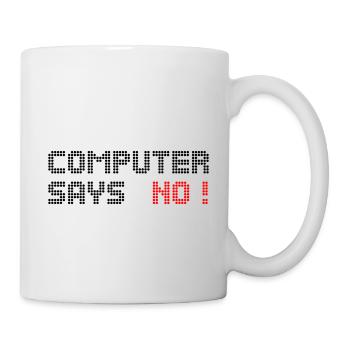 ordinateur dit non - Mug blanc - blanc - Droite