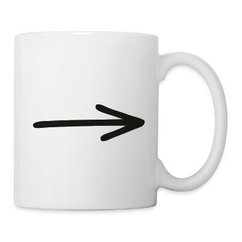 flèche - Mug blanc - blanc - Droite