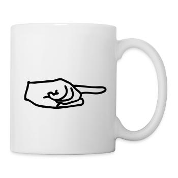 pfeil - Tasse - Weiß - Rechts