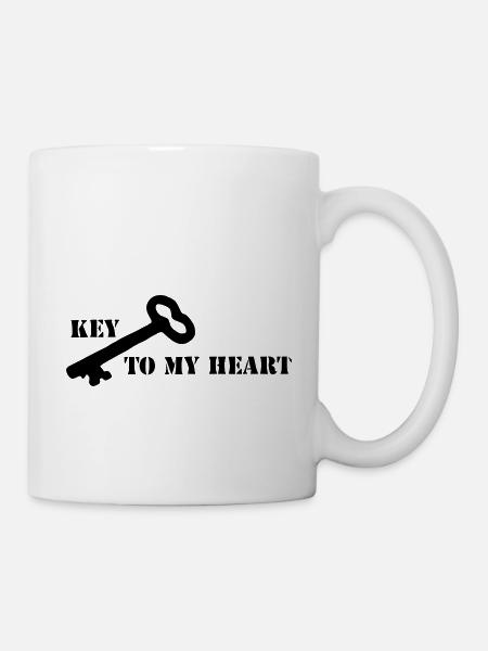 Key To My Heart - Tasse - Weiß