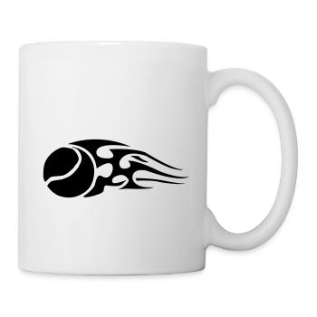 tennisball_flames_black - Mug - white - Right