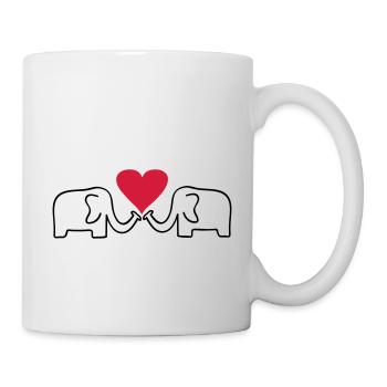 elefant - Tasse - Weiß - Rechts