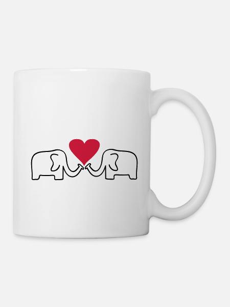 elephant - Mug - white