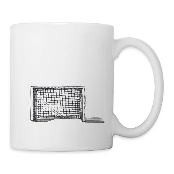 Fußball Tor Netz - Tasse - Weiß - Rechts