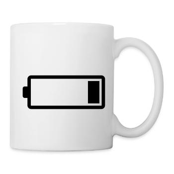 Akku, 20 Prozent - Tasse - Weiß - Rechts