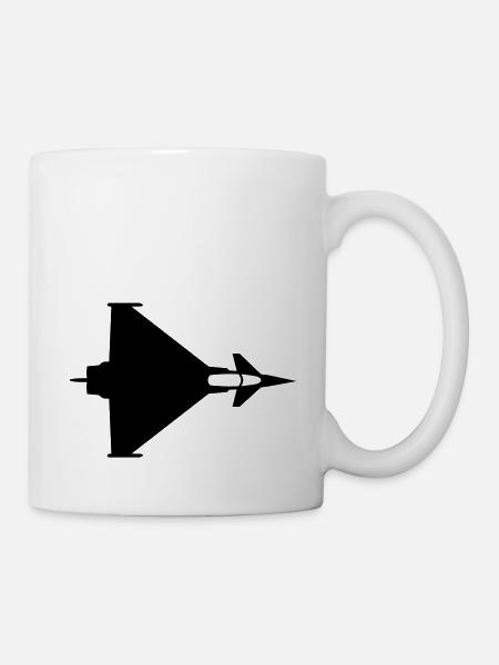 eurofighter_oben - Tasse - Weiß