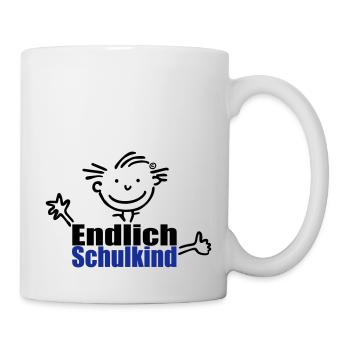 Junge: Endlich Schulkind - Tasse - Weiß - Rechts