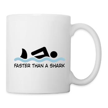 schwimmen - Tasse - Weiß - Rechts