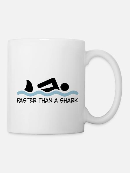schwimmen - Tasse - Weiß