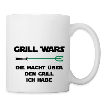 Grill wars Macht über de - Tasse - Weiß - Rechts