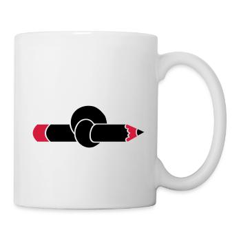 Knoten im Bleistift / pencil 'n knot (2c) - Tasse - Weiß - Rechts