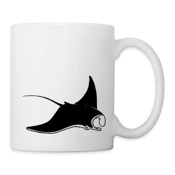Rochen - Tasse - Weiß - Rechts