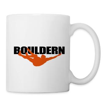 Sport "Bouldern" mit Kletterer - Tasse - Weiß - Rechts