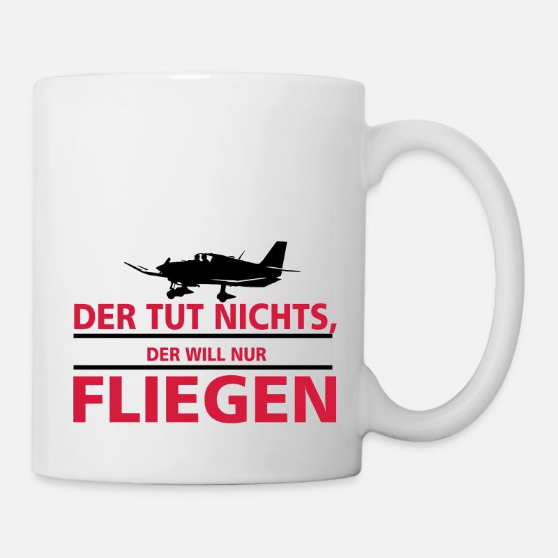 nurfliegen_robin - Tasse - Weiß
