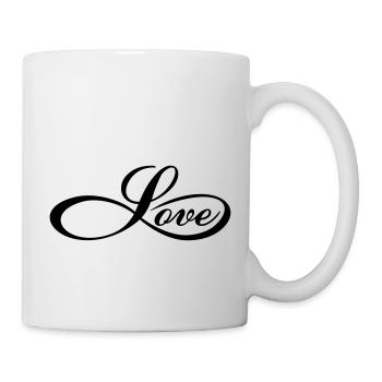 Infinity love forever unendliche Liebe Zeichen - Tasse - Weiß - Rechts